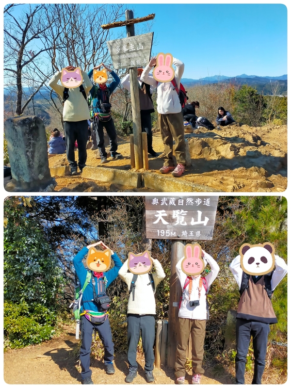 天覧山、多峯主山