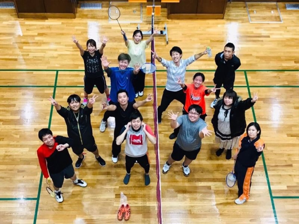 ワイワイバドミントン♡(´˘`๑)🏸