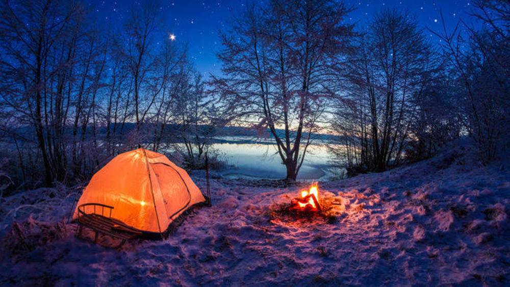 年末雪中キャンプ