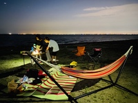 千葉の海岸で星空を見ながら焚き火会🔥