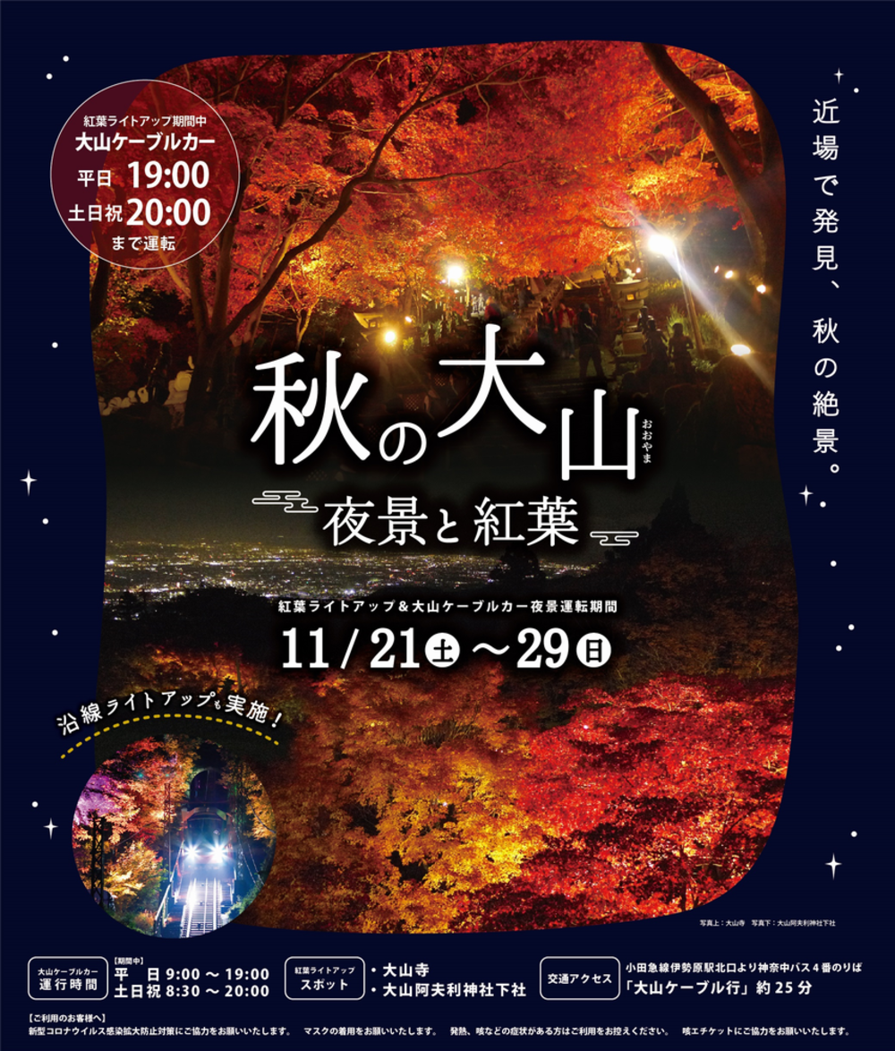 2020年11月28日（土）大山紅葉ライトアップ撮影会