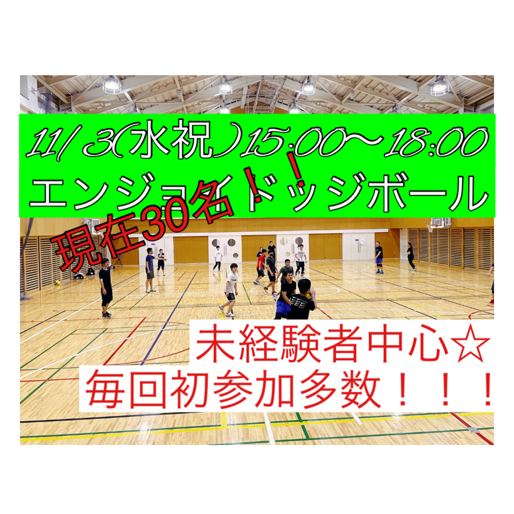 【現在30名】⭐️初参加＆未経験者中心⭐️ドッジボール🏐初参加5名以上‼️
