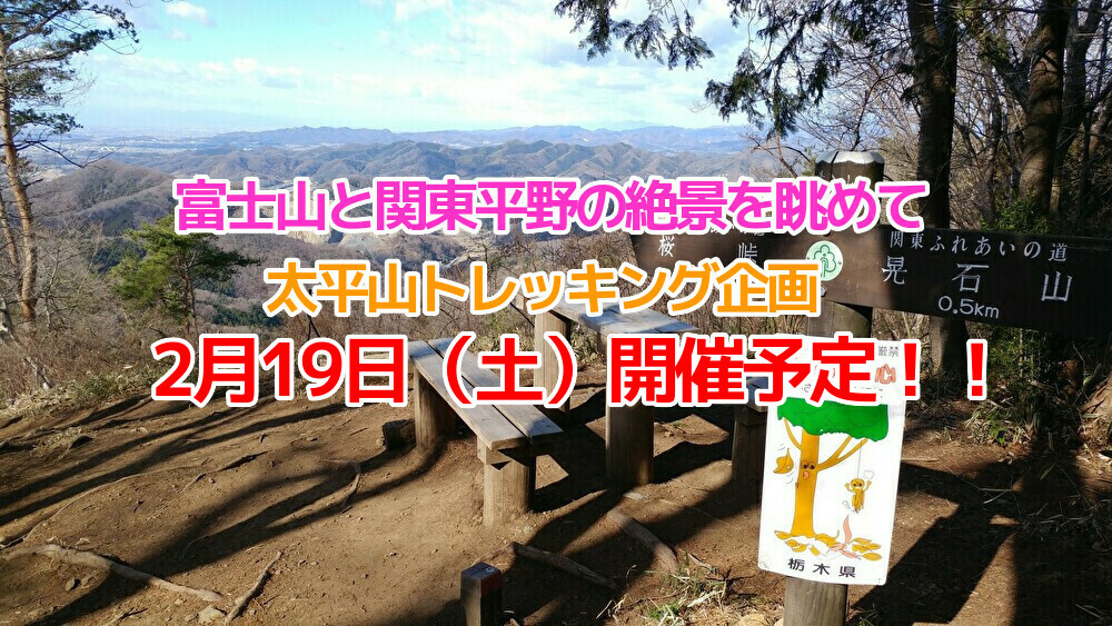 【2月19日】富士山と関東平野の絶景を眺めて太平山企画【トレッキング企画】