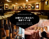 【シングル限定】30種のワインを飲み比べ カジュアルワインパーティー
