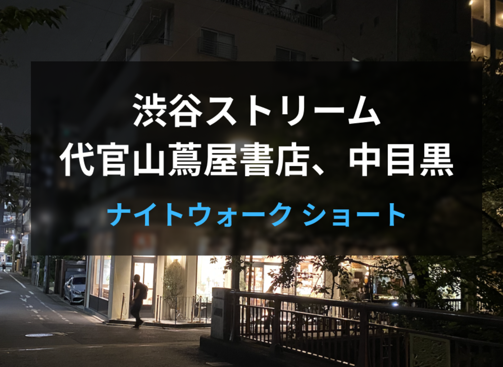 【40代以上がメイン】渋谷ストリームから代官山蔦屋書店を通って中目黒まで歩きましょう🚶ナイトウォーク