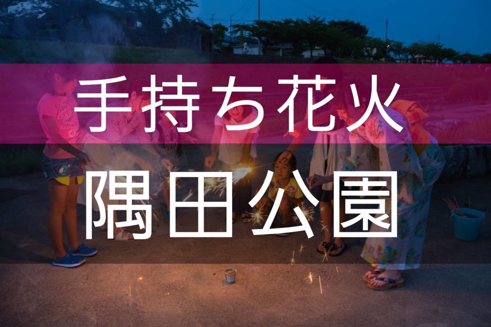 【20-30代前半限定】隅田公園で手持ち花火！同世代で花火を堪能しませんか？