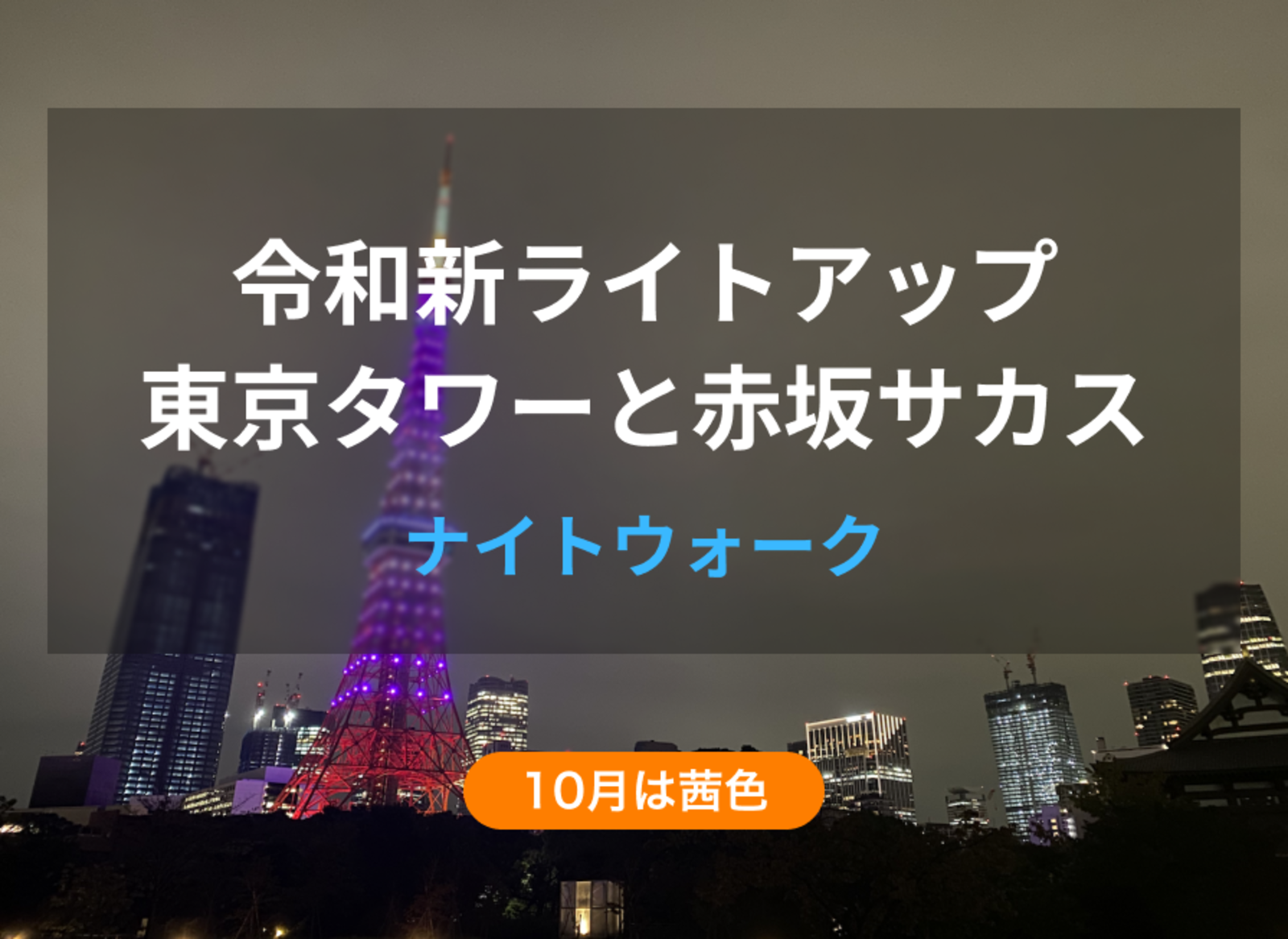 【40代以上がメイン】令和の新ライトアップ・インフィニティダイヤモンドヴェールの東京タワーと赤坂サカス　ナイトウォーク