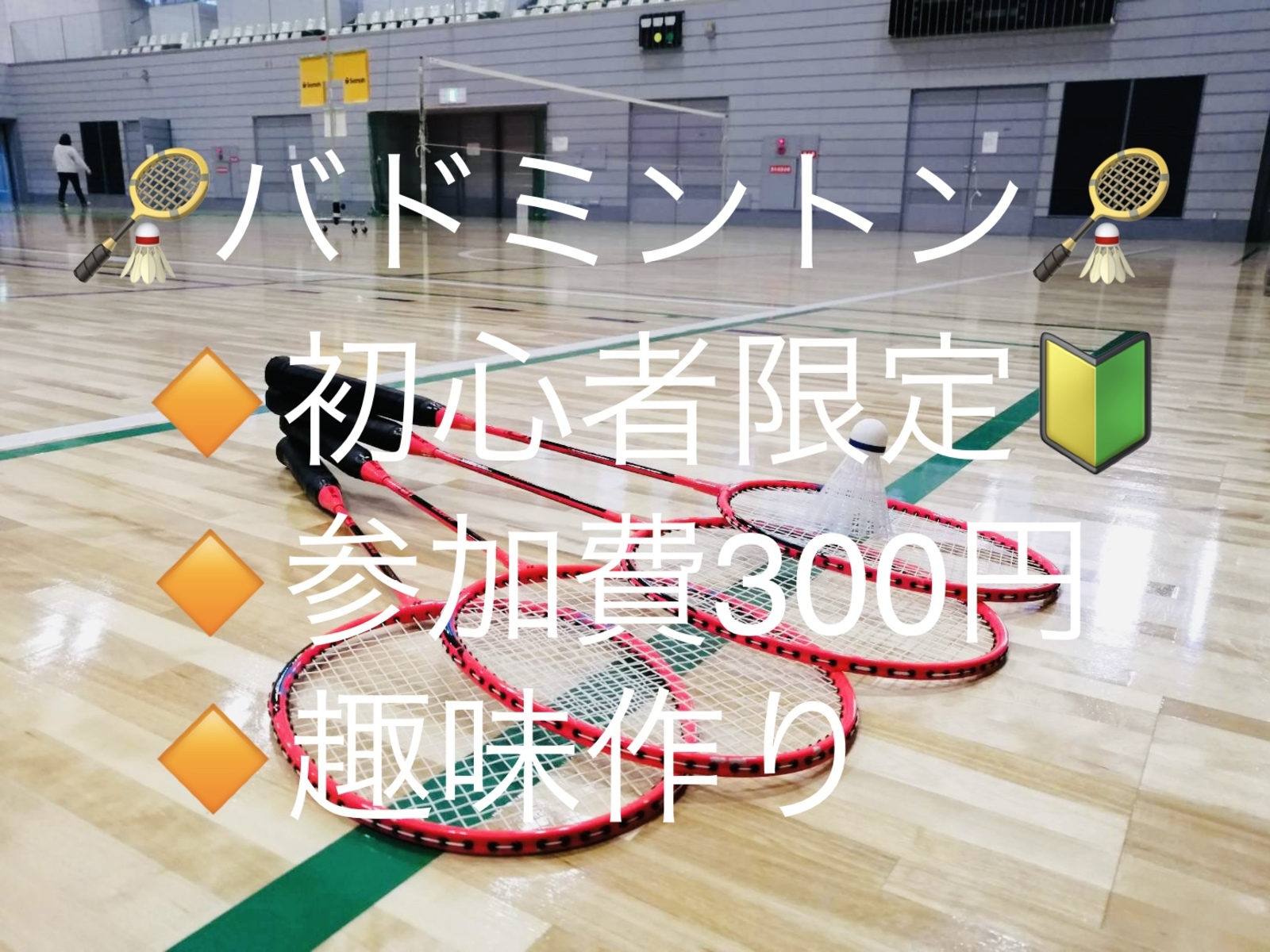 【初心者限定】バドミントン🏸未経験のみで楽しめる🌱🌸