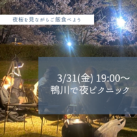 夜桜を見ながら鴨川でピクニックしよう🌸