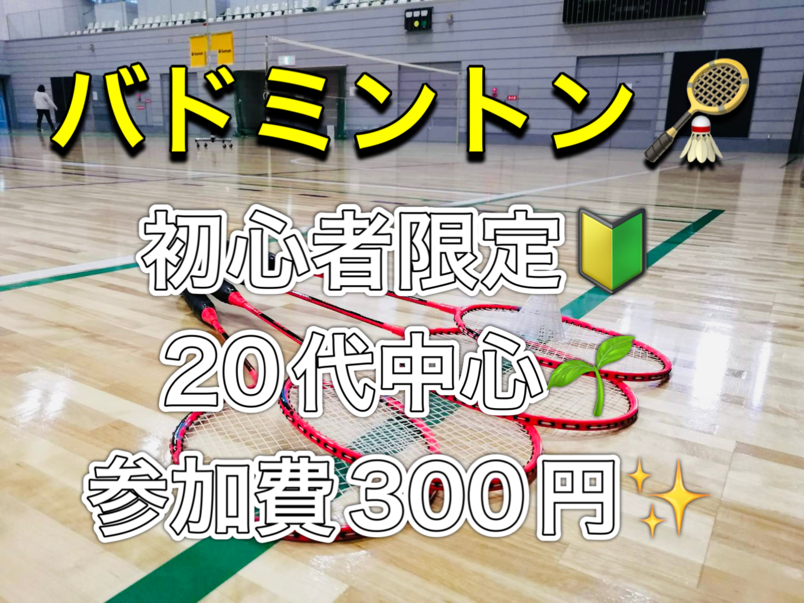 【初心者限定】バドミントン🏸未経験のみで楽しめる🌱🌸