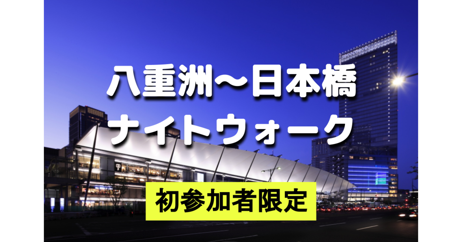 【今年初参加者限定】八重洲〜日本橋のゆる歴史ナイトウォーク ※解説付きです