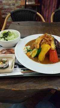 7/29（土）午前公民館からのカフェでカレーランチと店先路上セッション