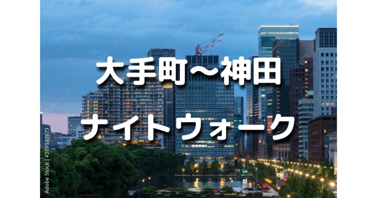 解説付き！大手町～神田の歴史を巡る夜散歩。東京府東京市15区時代の神田を感じて散歩します。運動目的の参加もOKです♪