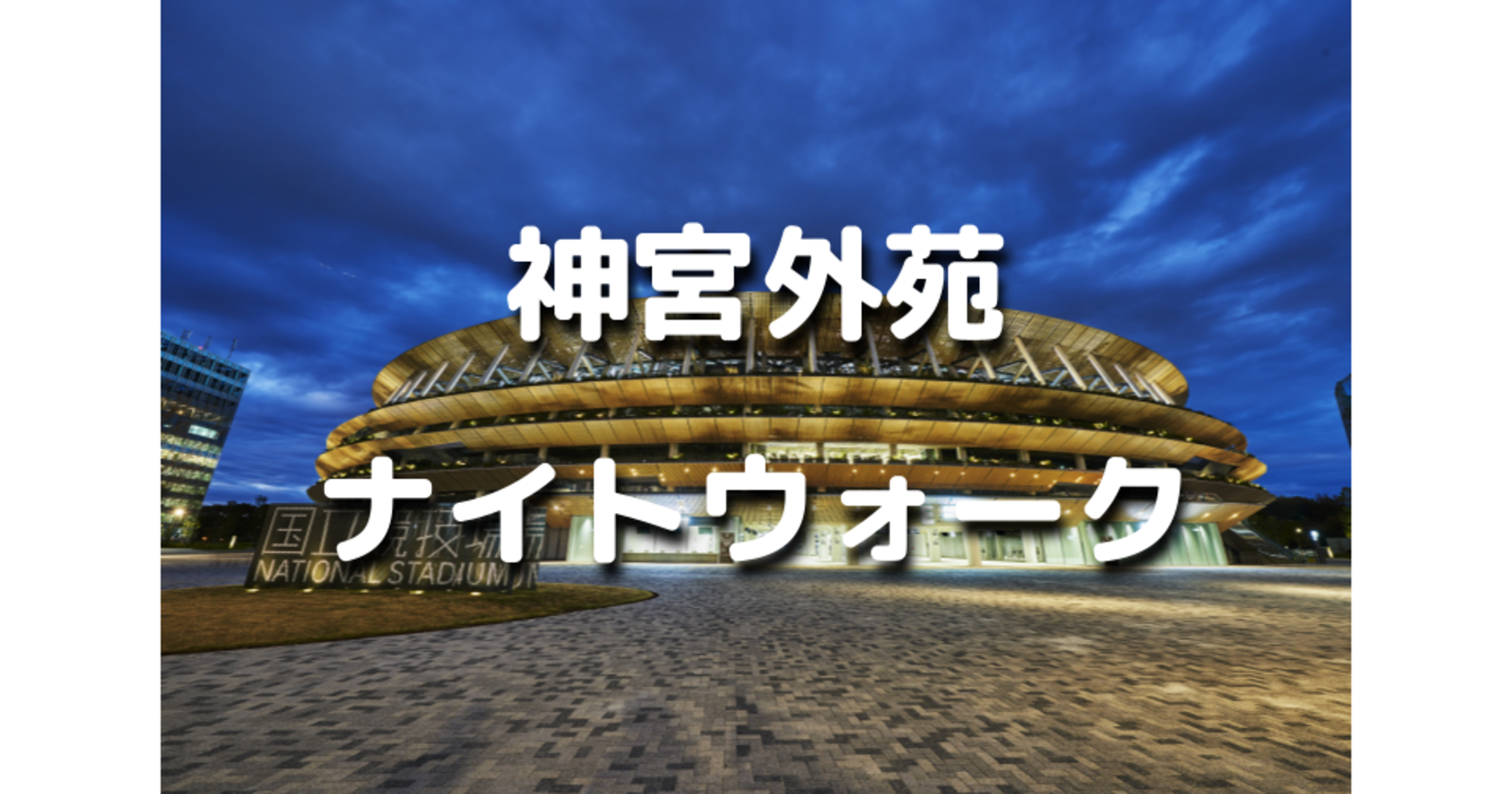 解説付き！明治神宮外苑の歴史を巡る夜散歩。イチョウ並木で有名な道や国立競技場エリアなど歩きます。運動目的の参加もOKです♪