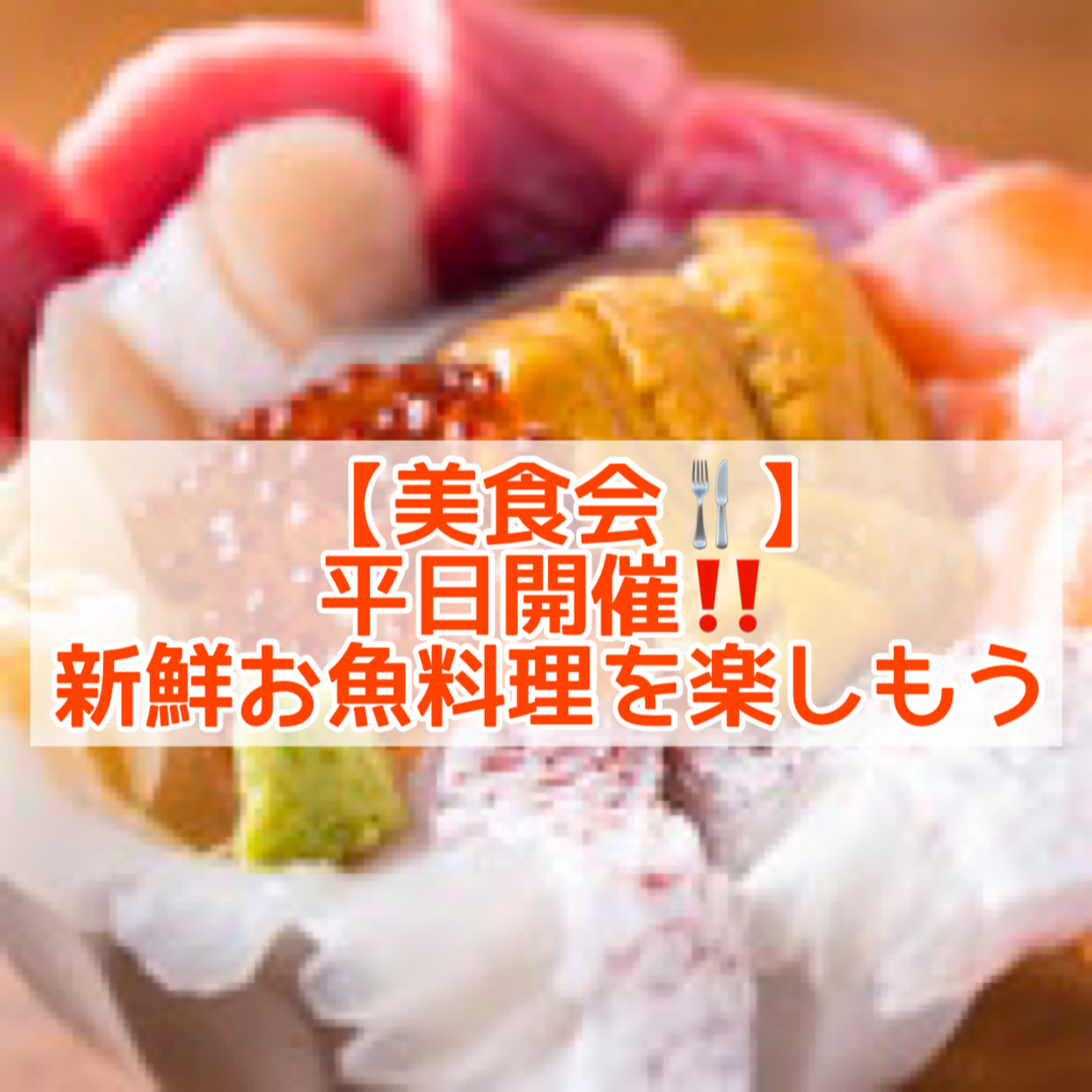 【美食会🍴】平日開催‼️新鮮お魚料理を楽しもう‼️