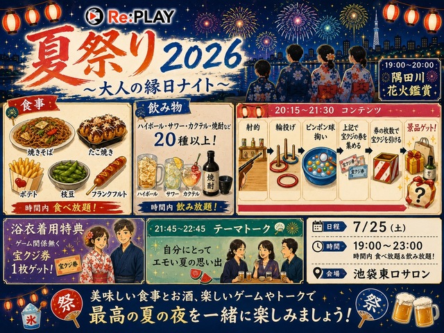 7/25 夏祭り🏮&縁日風飲み会🍻(裏話㊙️)
