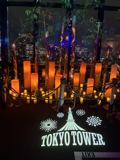 増上寺のキャンドルと東京タワー