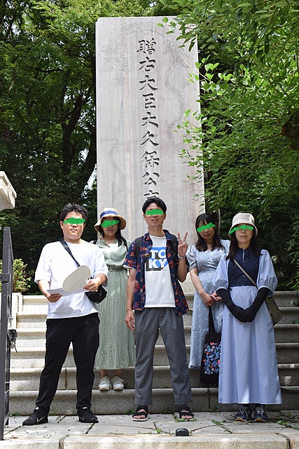 清水谷にひっそりと佇む哀悼碑
