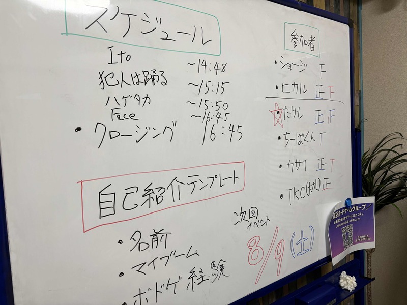 2025/07/26第6回ボードゲームイベント@北千住