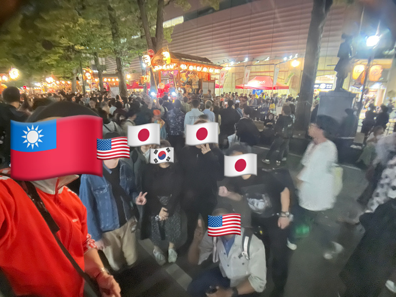 5/3韓国女子と府中くらやみ祭り