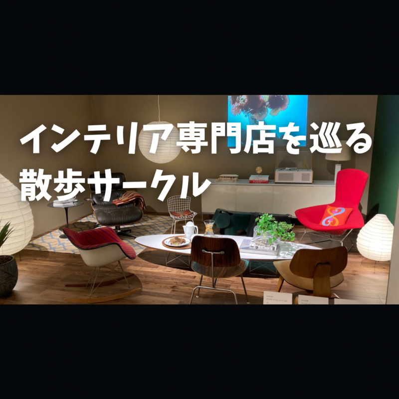 インテリア専門店を巡る散歩サークル