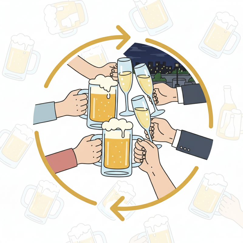 今の飲みは次の飲みへ