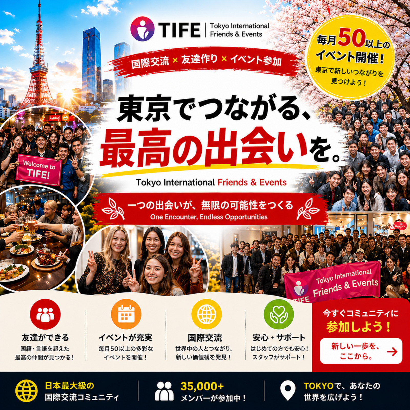 【東京国際交流会】🌎「世界の人と繋りたい」違う世界見てみたい方は必見　※英語喋れなくてもご参加いただけます。