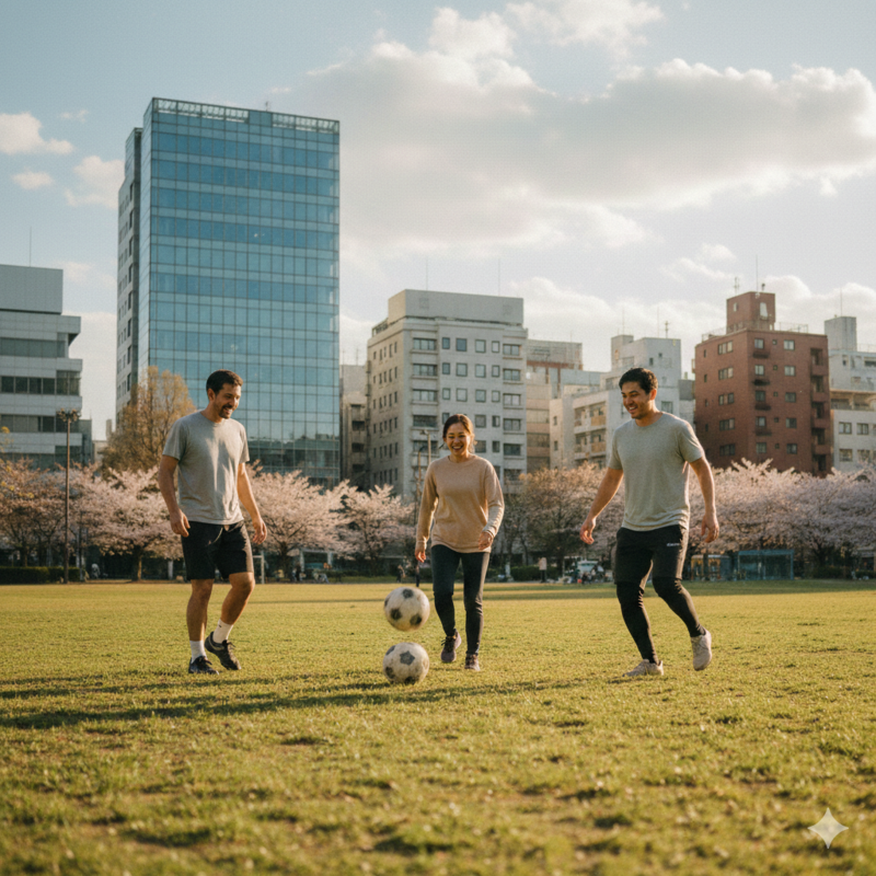 大阪市北区の南森町エリア周辺で、一緒にボールを蹴る仲間を募集します。