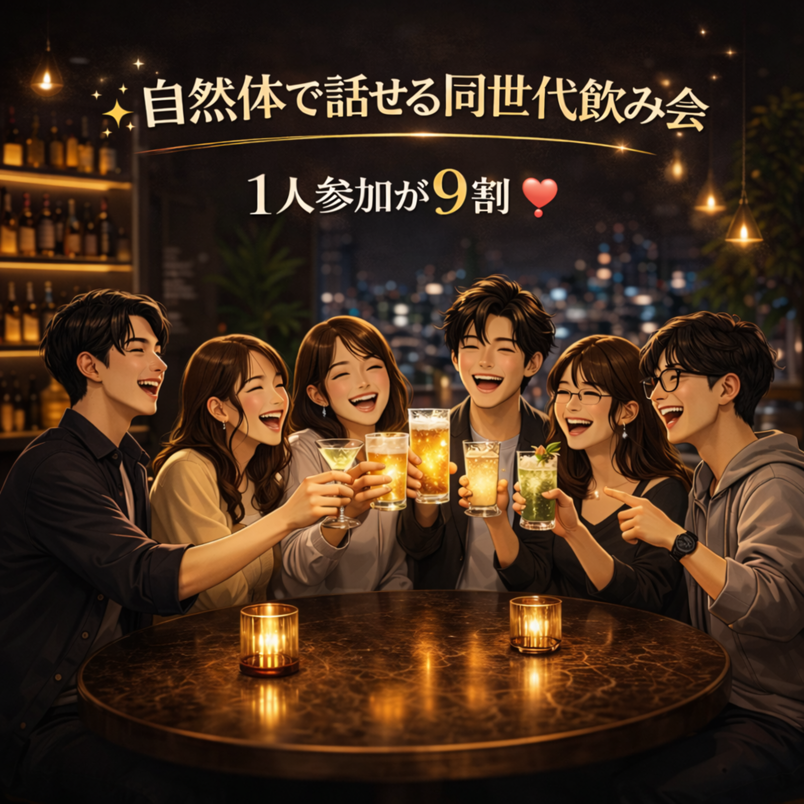 自然体で話せる同世代飲み会❣️