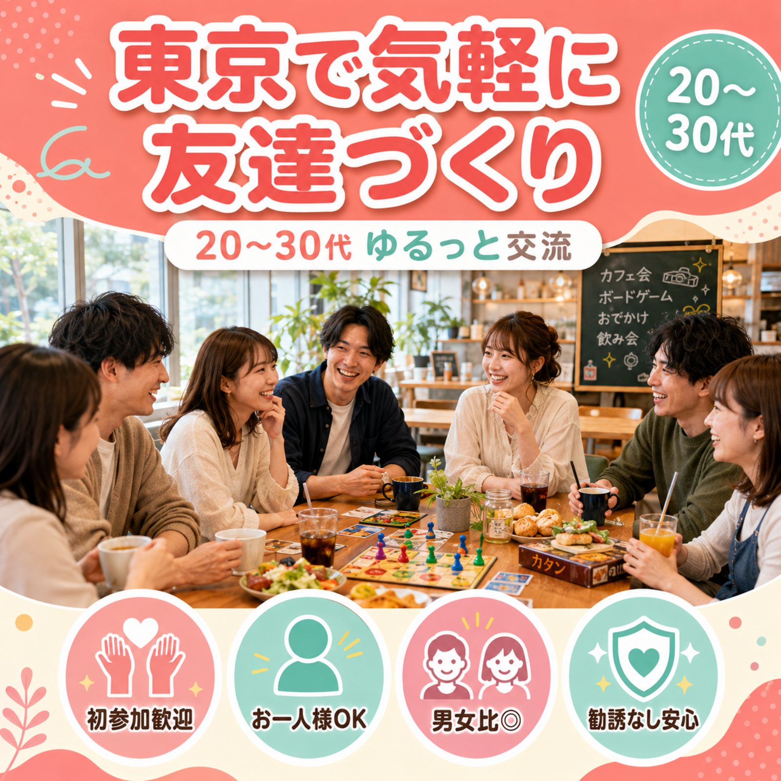 ☕ 東京で気軽に友達づくり｜20〜30代ゆるっと交流