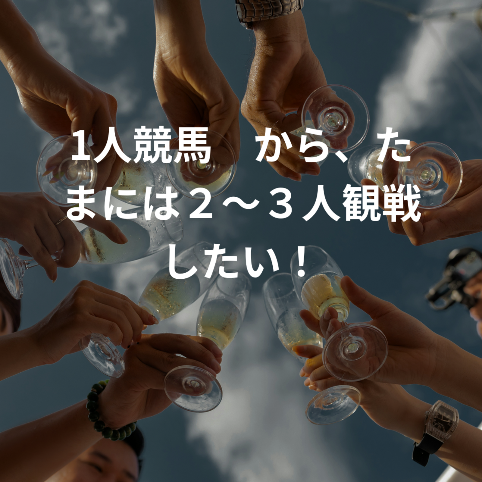 1人競馬から、たまには競馬好き（穏やかな人）２〜３人で観戦したい！