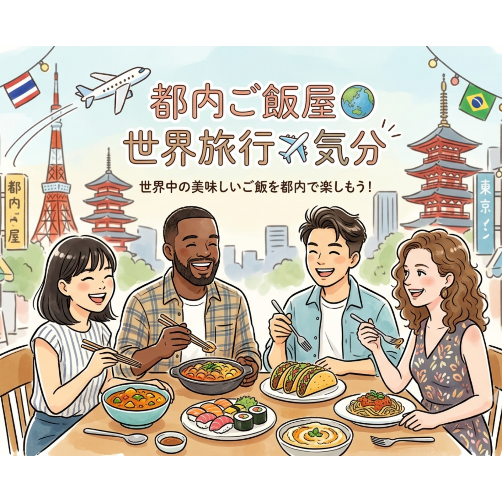都内ご飯屋🌏世界旅行✈️気分