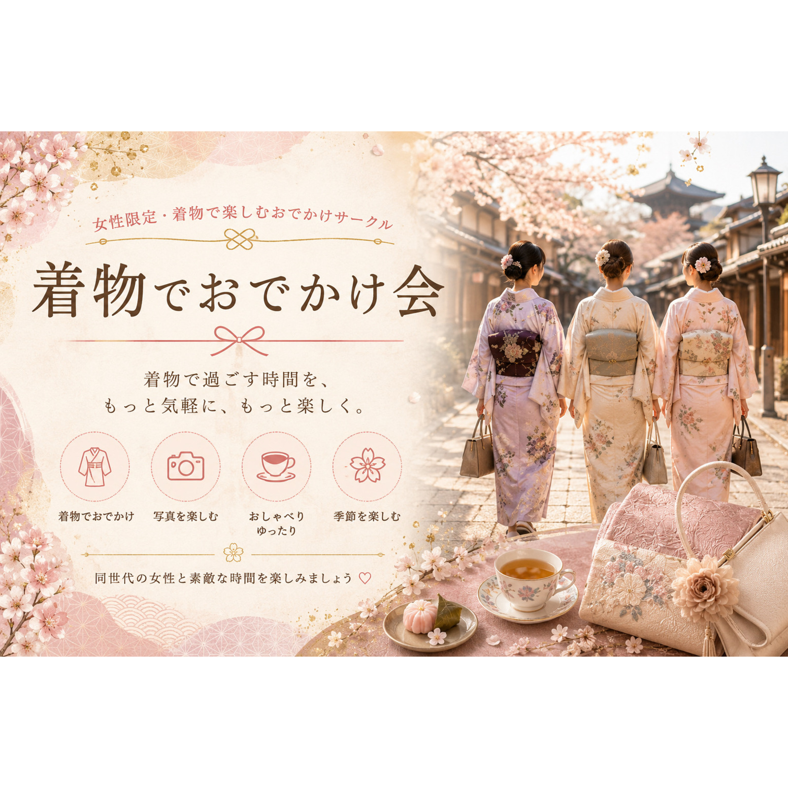     【女性限定】着物でおでかけ会