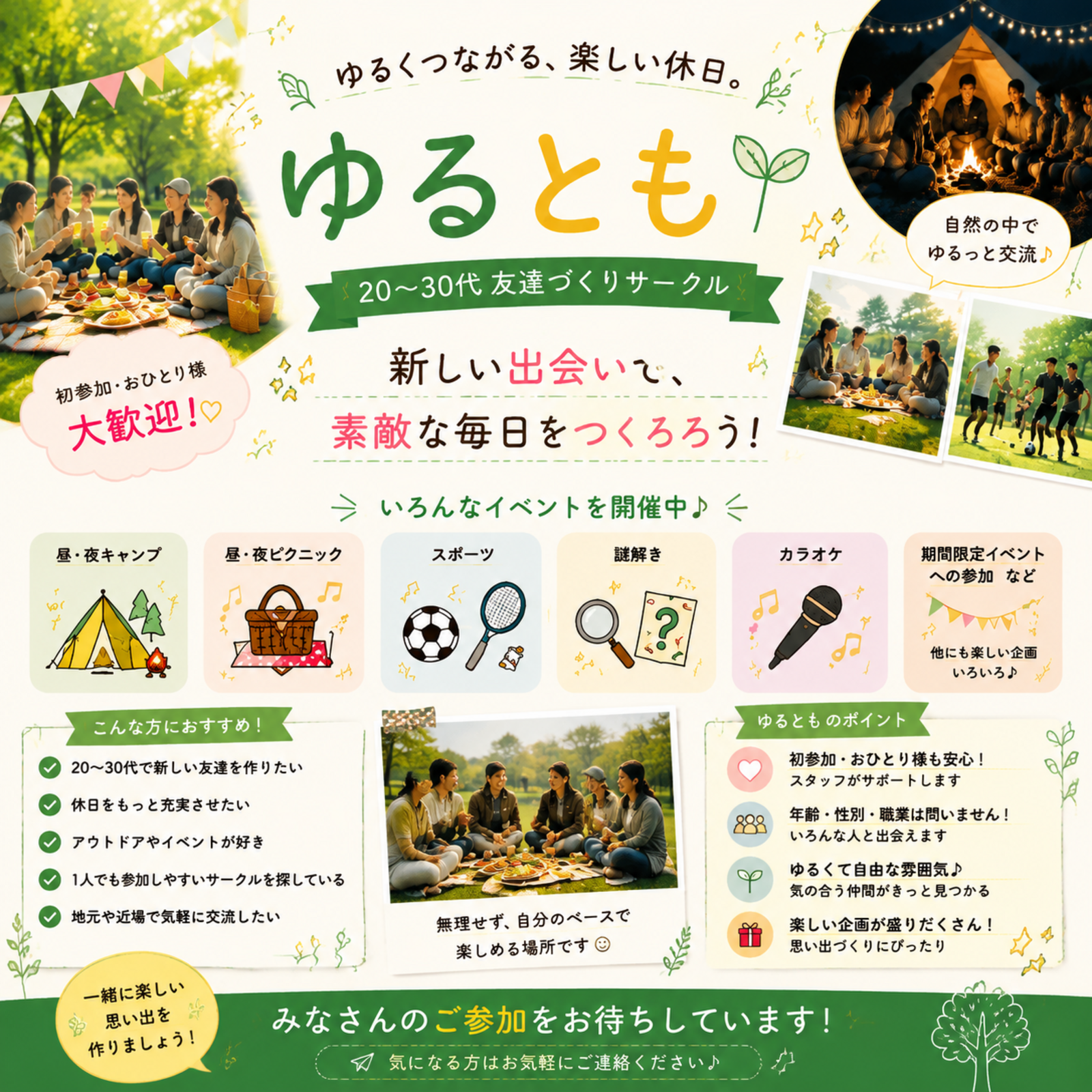 ゆるとも🌱20〜30代 友達づくりサークル🌟