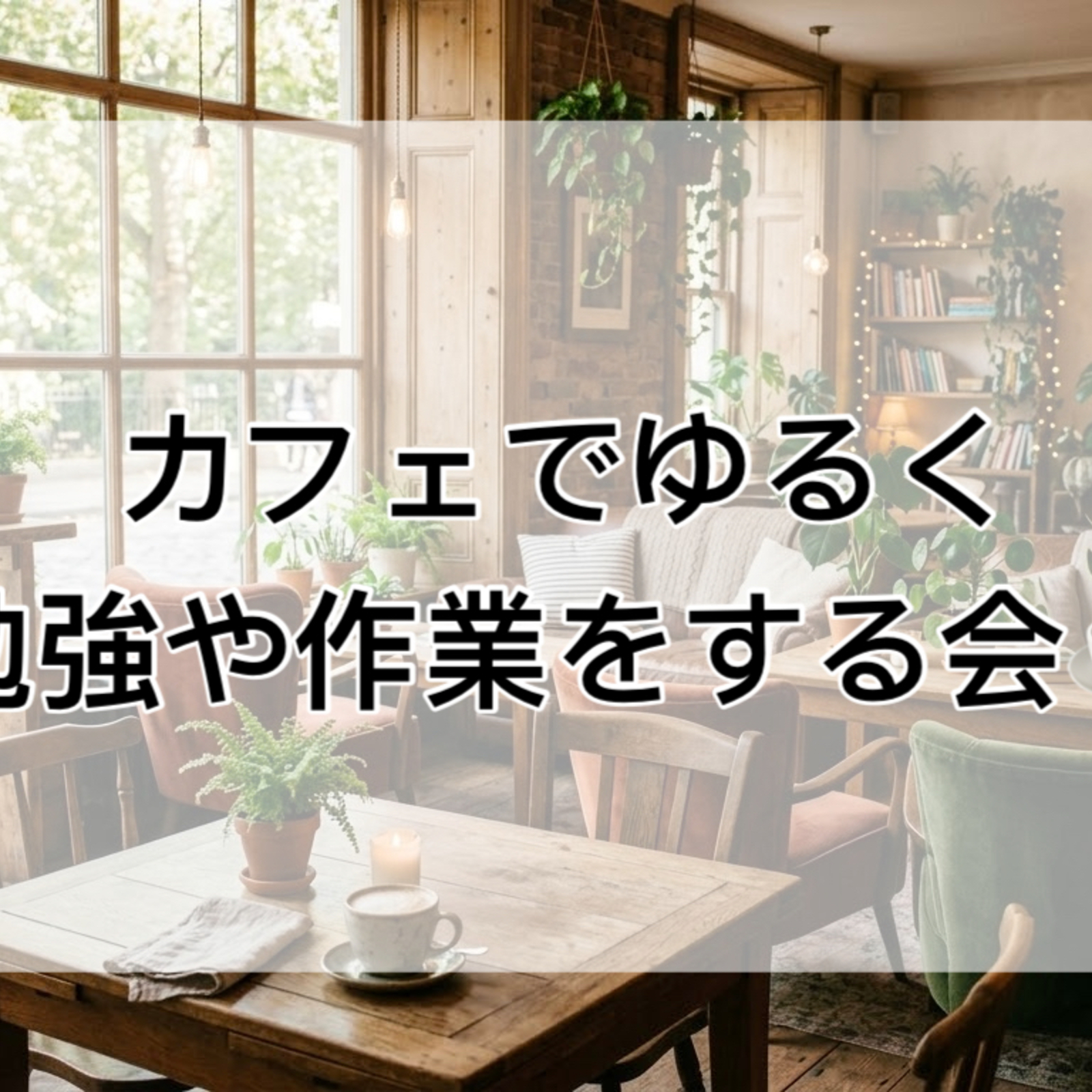 カフェでゆるく勉強や作業をする会☕️