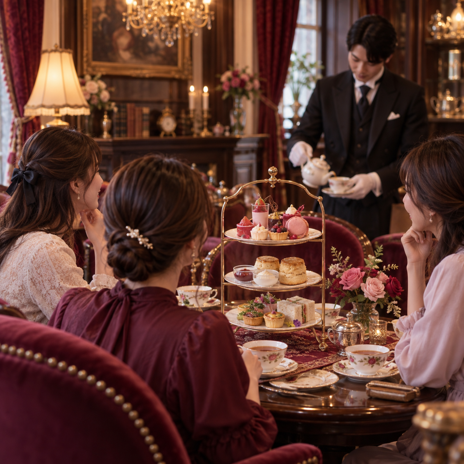 執事喫茶で女子アフヌン会