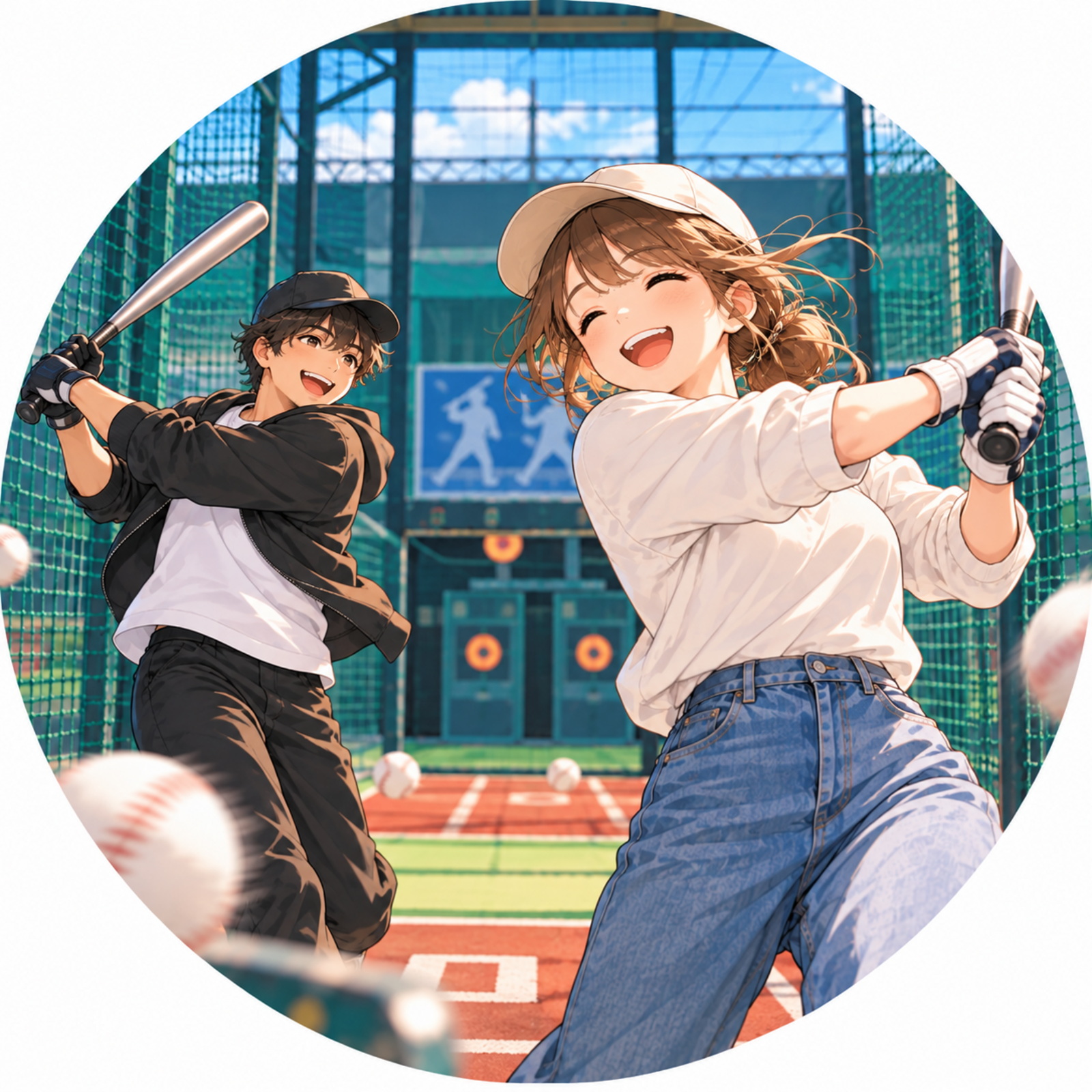 バッティングセンターで遊ぼう！