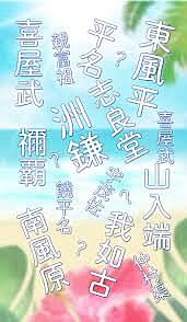 われこそは珍しい苗字！っていう人あつまれ〜！