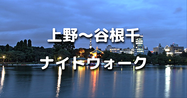 上野から谷根千ナイトウォーク！誰も歩いたことがないであろうかなりマニアックな道を歩きます。おしゃべりメインになるとおもいます♪