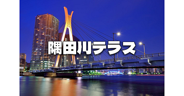 佃大橋、中央大橋、豊海橋の3つの端と隅田川テラスを歩きます！ライトアップと夜景がきれいです♪