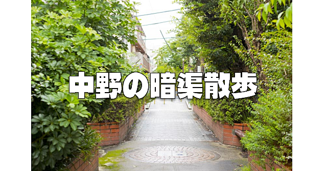 吉宗によるかつての桃の名所「桃園川」の暗渠散歩。西新宿～中野。歩き多め。歴史解説付きです♪