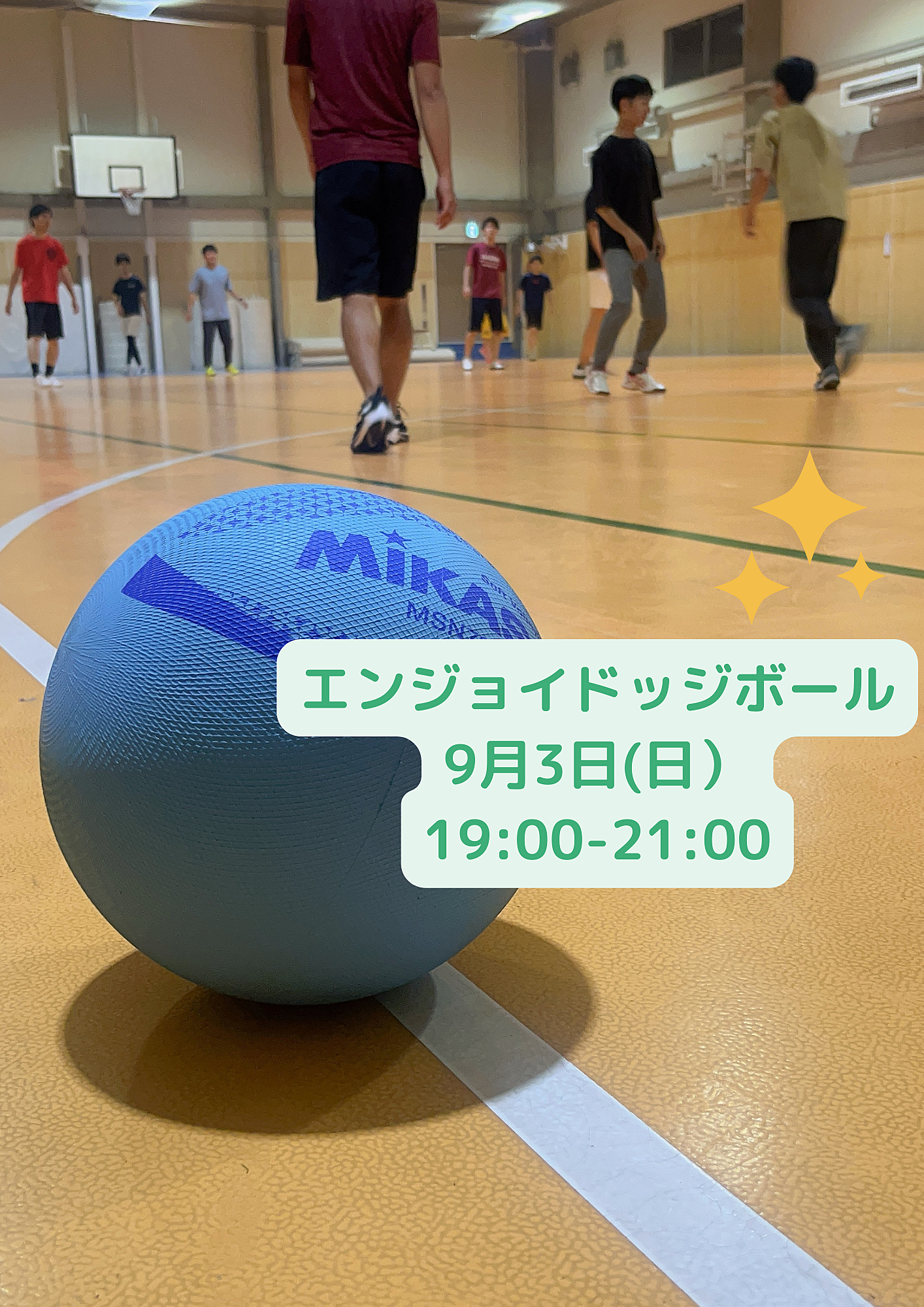 【平成生まれ限定】現在12名☆1人参加がほとんど♪女性に優しいエンジョイドッジボール🏐