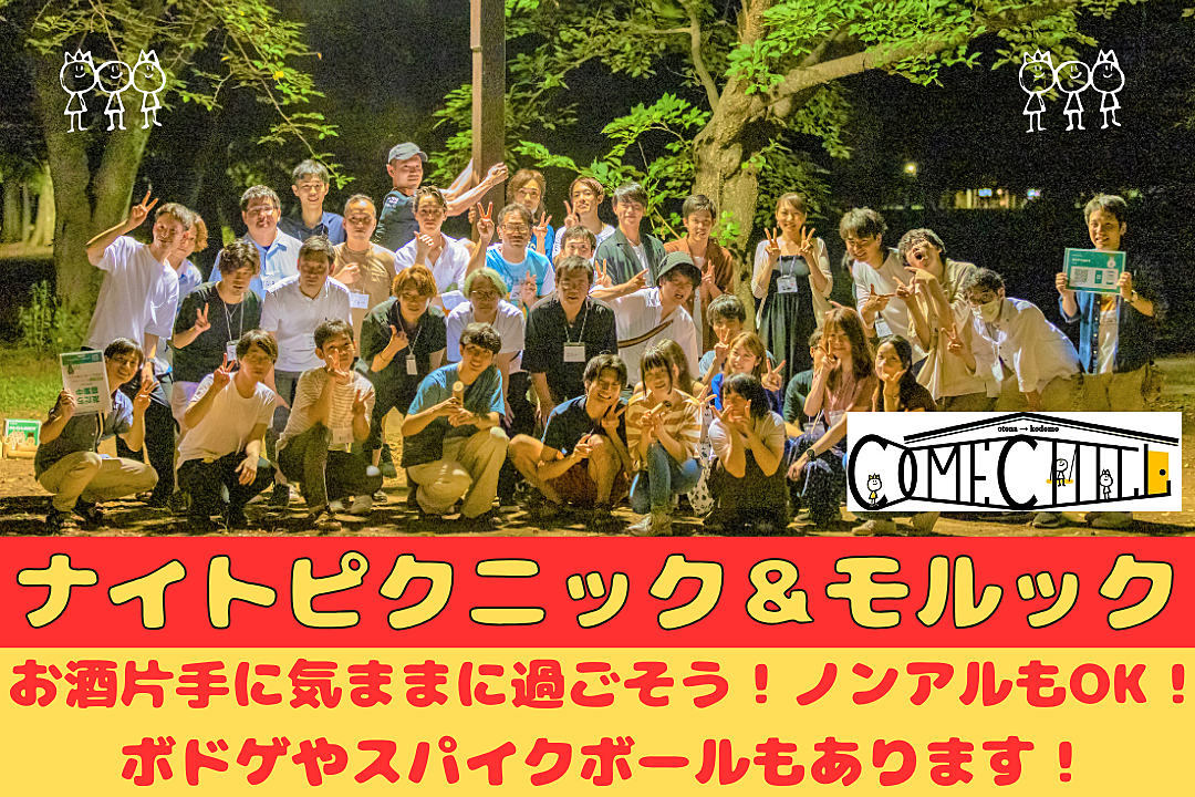 ※雨予報のため中止※【ナイトピクニック×モルック】お一人参加多数♪ ＠代々木公園【第468回】