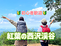 【好評に付き第2弾を開催】◎日本の滝百選◎紅葉の季節に西沢渓谷（山梨県）に行って水と森に癒されよう！