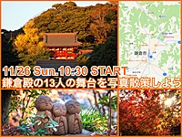 【女性のみ募集中】鎌倉の紅葉染まる街並みで秋の写真散策