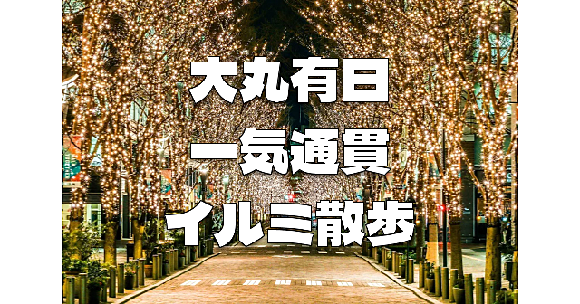 日比谷、有楽町、丸の内、大手町の仲通り一気通貫イルミ散歩をします♪