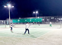 12/2土曜三木山ナイターテニス初級、中級のコート2面