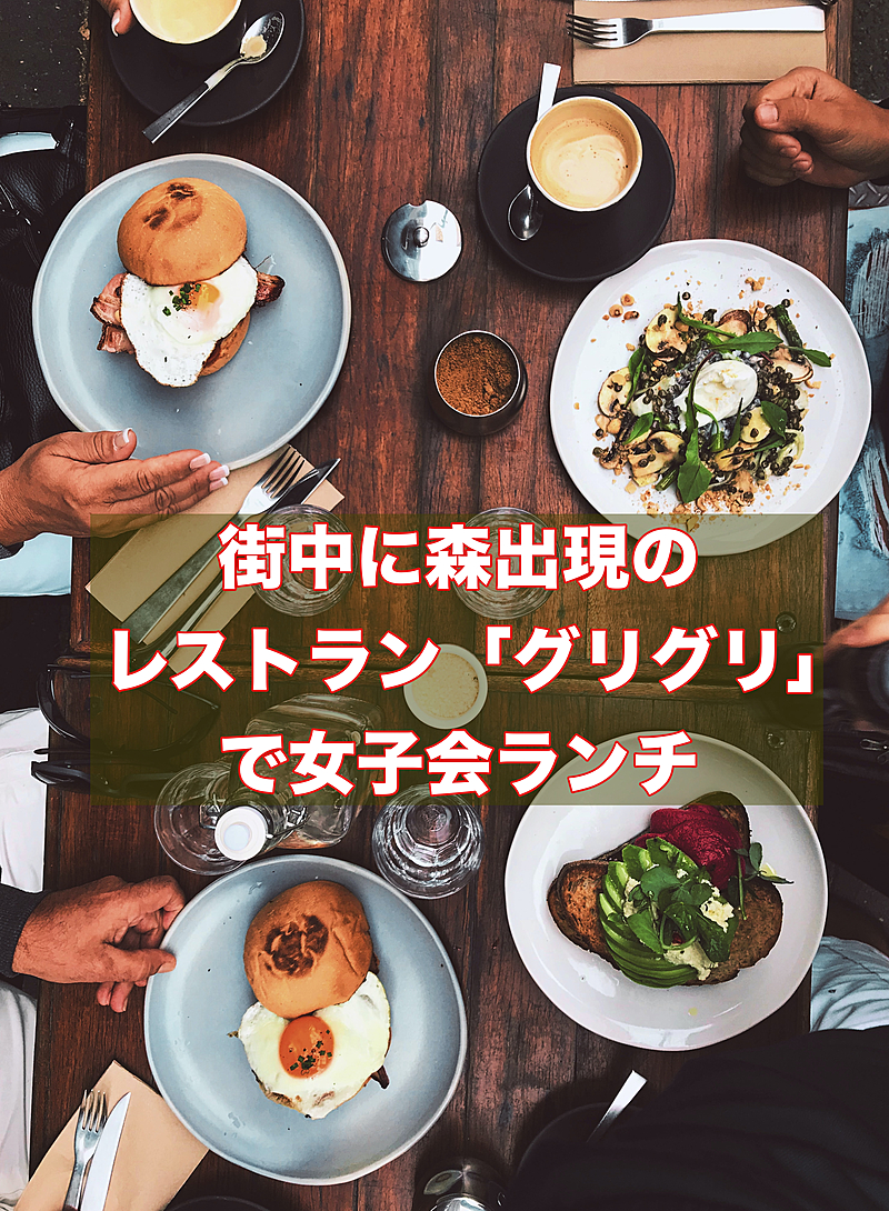 街中に森出現レストラン「グリグリ」で女子会ランチ