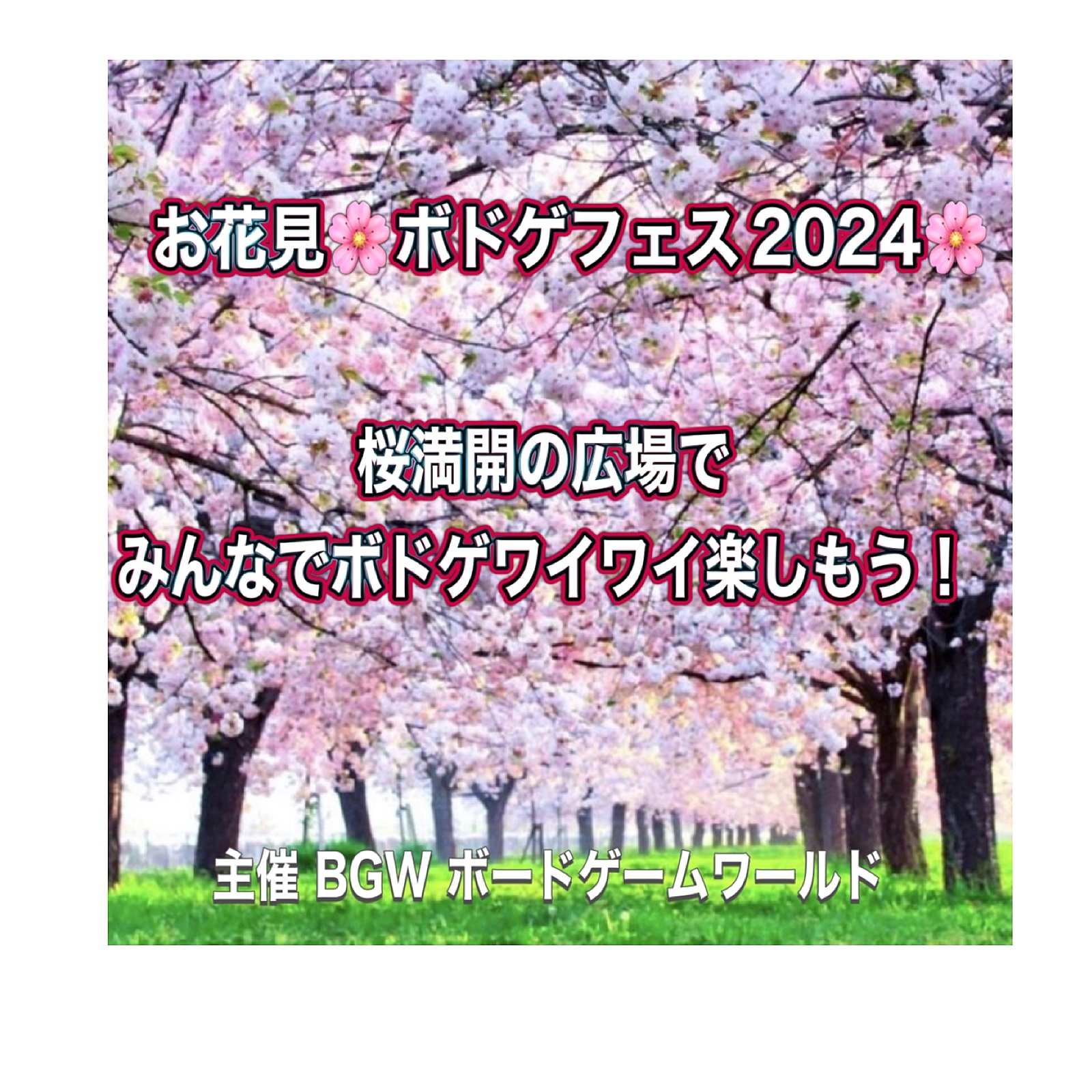  お花見🌸ボドゲフェス2024🌸  超早割 300円〜 3/24(日)13:00〜19:00