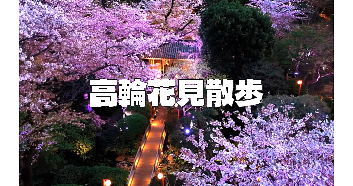 【高輪】プリンスホテル日本庭園などをのんびり歩きながら夜桜と交流を楽しみましょう♪